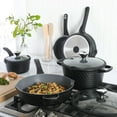 thumbnail image 3 of Martha Stewart 10pc Aluminum Cookware Set Black Basket Weave, 3 of 24