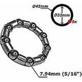 thumbnail image 3 of 2 x acero Jaula de bolas para bicicleta, rodamiento de 32 mm, 45 mm, 9 bolas, 7,94 mm, juego de bielas universal para bicicleta DIY, 3 of 3