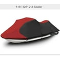thumbnail image 5 of Black Red Trailerable Watercraft Jet Ski Cover Waterproof Heavy Duty PWC Boat Cover Replacement for Watercraft Jet Ski Cover 116-125 2-3 Seater, 5 of 6