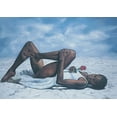 thumbnail image 2 of Unknown 24x18 White Modern Wood Framed Museum Art Print Titled - The Rose, 2 of 4