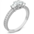 thumbnail image 2 of Antique Moissanite Engagement Ring 1.75 Carat Princess Cut Moissanite with 18k Gold Plating, 2 of 2