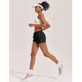thumbnail image 3 of Pinspark Running Shorts for Women Athletic Workout Gym Short High Elastic Waisted Sportswear with Liner Zip Pockets, 3 of 7