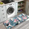 thumbnail image 3 of Husky Dog Flower Floral Kitchen Rug Mat,Kitchen Runner Rugs Non Skid Washable,Decorative Kitchen Floor Mats for Kitchen,Sink,Laundry,17"x47.2", 3 of 7