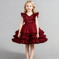 thumbnail image 5 of Xijirk Girls Dresses,Elegant Girls Party Dress With Puffed Sleeves And Skirt for Performance Wear Toddler To Kids Formal Attire,Dresses for Girls,,3-4 Years, 5 of 5