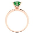 thumbnail image 4 of 1.5 ct Round Cut Simulated Emerald Solitaire Engagement Ring for Women in 18K Rose Gold, 4 of 5