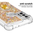 thumbnail image 4 of Motorola Moto G10 Case Moto G30 Case with Creativity Clear Quicksand Glitter Flowing Liquid Floating Soft TPU Case w/Stand Bling Diamond Sparkle Phone Cover for Motorola Moto G10  Golden, 4 of 14