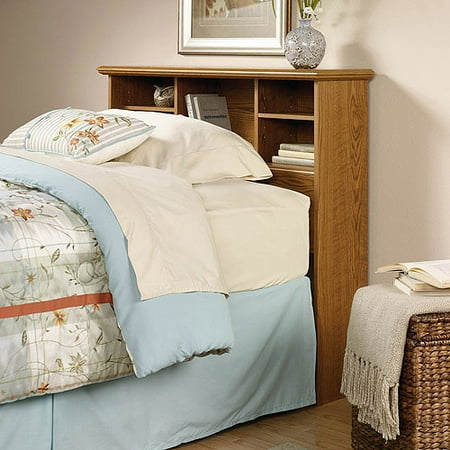 Sauder Orchard Hills Bookcase Headboard, Carolina Oak