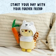 Pudgy Penguins Plush Buddie (1) with Giraffe Skin and a Teddy Bear Hat Black and White Penguin with Multicolor Accessories