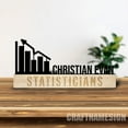 thumbnail image 5 of Craftnamesign Custom Wooden Statistician Desk Name Plate, Statistics Professor Metal Nameplate, 5 of 5