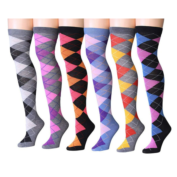 Isadora Paccini - Isadora Paccini Women's 6 Pairs Argyle Over The Knee ...