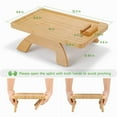 thumbnail image 4 of Sofa Tray Table Clip-On Side Table, Fits Wide Sofa Arms, Foldable Sofa Tray with 360° Rotating Phone Holder, Armrest Table for Eating/Drinking/Snacks/Remote Controls (Rectangular), 4 of 7