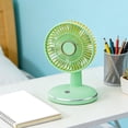 thumbnail image 4 of Iumwxz Portable Rechargeable Desk Fan with Round Base, Quiet 3 Speed USB Powered Mini Table Fan for Home Office Outdoor Travel, Battery Operated Small Personal Cooling Fan, 4 of 6