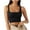 Black, variant on Women Yoga Tank Tops Sports Gym Hiking Running Sleeveless Summer Fashionable Pullover Square Neck Wide Strap Cool Lightweight Trendy Camisole Breathable Stretchy Underwear Short Tops