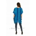 thumbnail image 6 of Beautybatik Blue Boho Stripe Caftan Women Tunic Top Blouse Plus Size 1X, 6 of 6