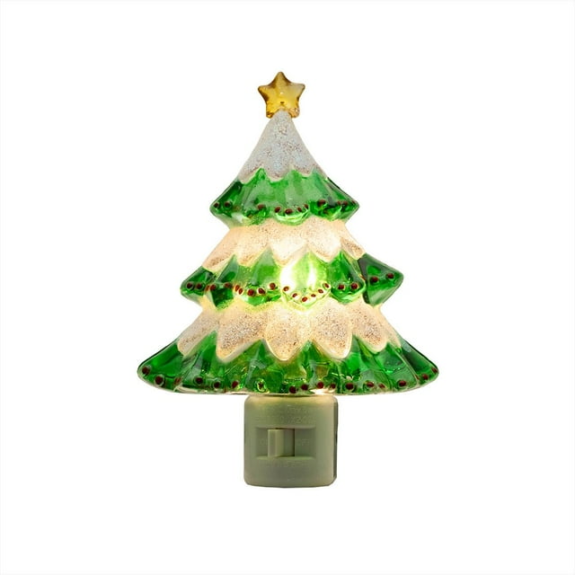 Novelty Lights LED Lamp Christmas Tree Decoration Night Light with Swivel Plug