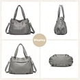 thumbnail image 7 of Sunyuer Vintage Large Capacity Shoulder Crossbody Tote Bags for Women PU Leather Hobo Satchel Y2K Purses Commute Travel Bags, 7 of 7
