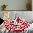 thumbnail image 3 of 21st Birthday Soft Flannel Fleece Throw Blanket, Logo Vintage Style Happy Birthday Congratulations Party Image Print, Cozy Plush for Indoor and Outdoor Use, 70" x 90", White Red, by Ambesonne, 3 of 5