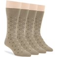 thumbnail image 5 of 7BIGSTARS KINGDOM Men's Dress Socks Cotton - 4 pack- Dotted Crew Casual Sock Size 10-13 Shoe Size 6-12 Khaki L, 5 of 6