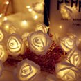 thumbnail image 2 of DYstyle LED Rose Flower String Fairy String Lights Artificial Flowers Lights Decorations For Christmas Anniversary Birthday Garden Party, 2 of 4