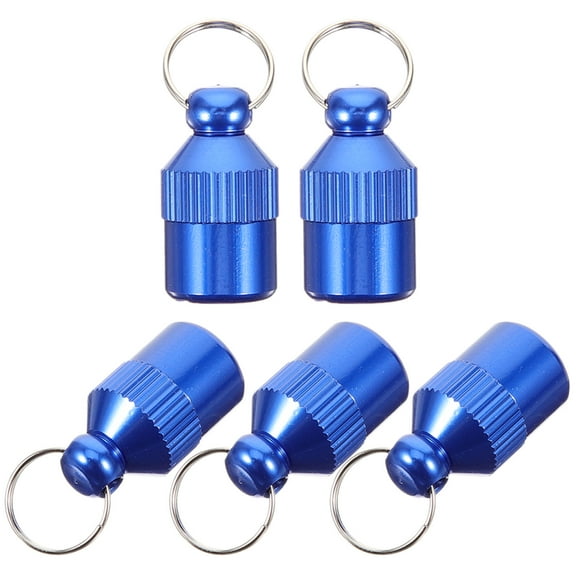 FUEENIRVA 5Pcs Blue Dog Tags Pendant for Pets Sturdy Alloy Pet Name Tag with Contact Info