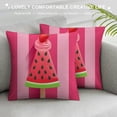 thumbnail image 3 of Super Soft Throw Pillow Covers Decorative Summer Fruits Theme Pink Cartoon Watermelon Square Cushion Cover Throw Pillow Case for Home Live Room (Pink Cartoon Watermelon), 3 of 5