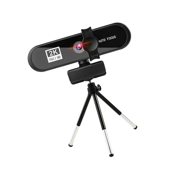 Caméra Web de Diffusion 4K Full HD avec Mise au Point Automatique, Appels Vidéo pour Diffusion en Direct, 2k Noir