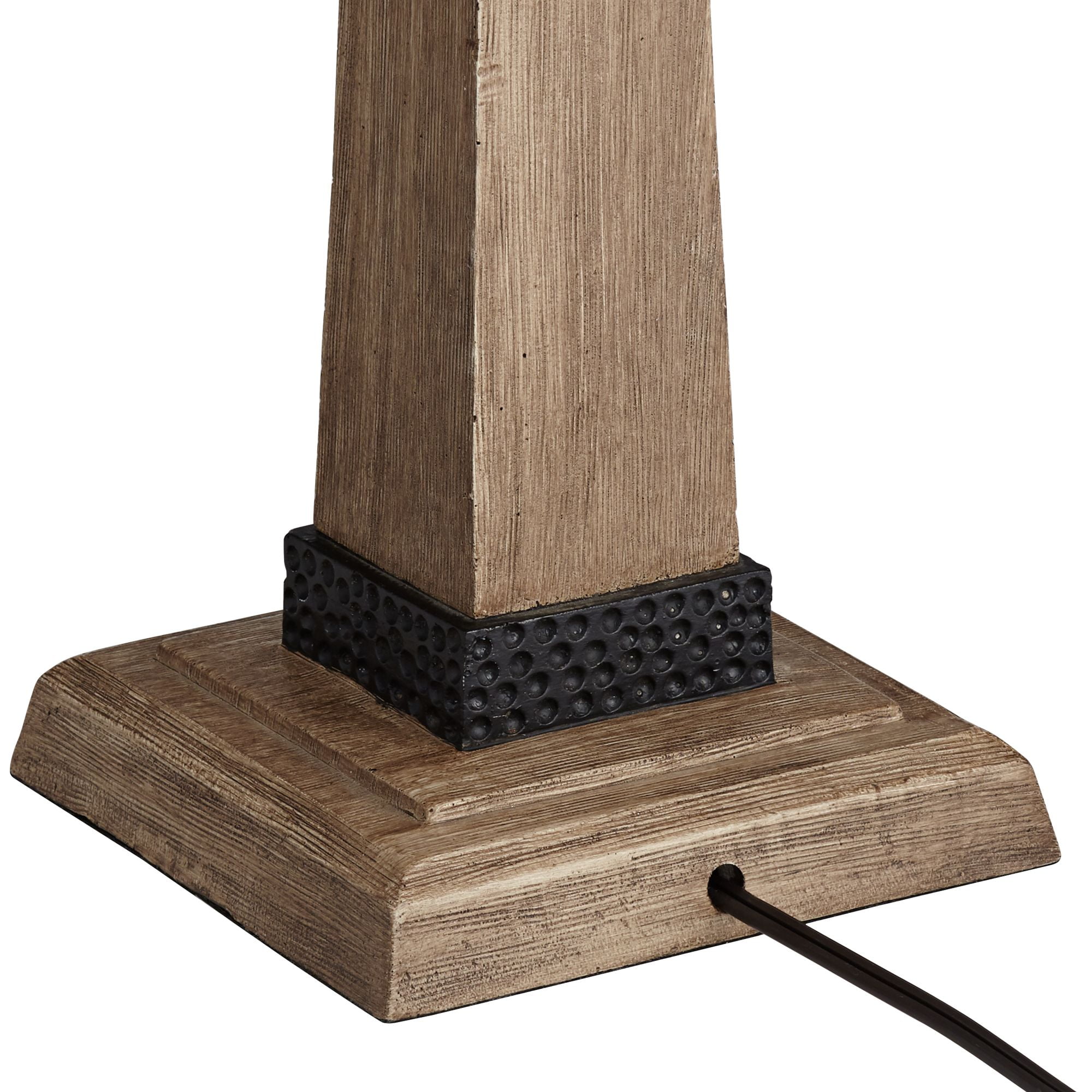 John Timberland Buchan 29 1/2" Tall Pedestal Farmhouse Rustic End Table Lamps Set of 2 Brown Wood Finish Living Room Bedroom