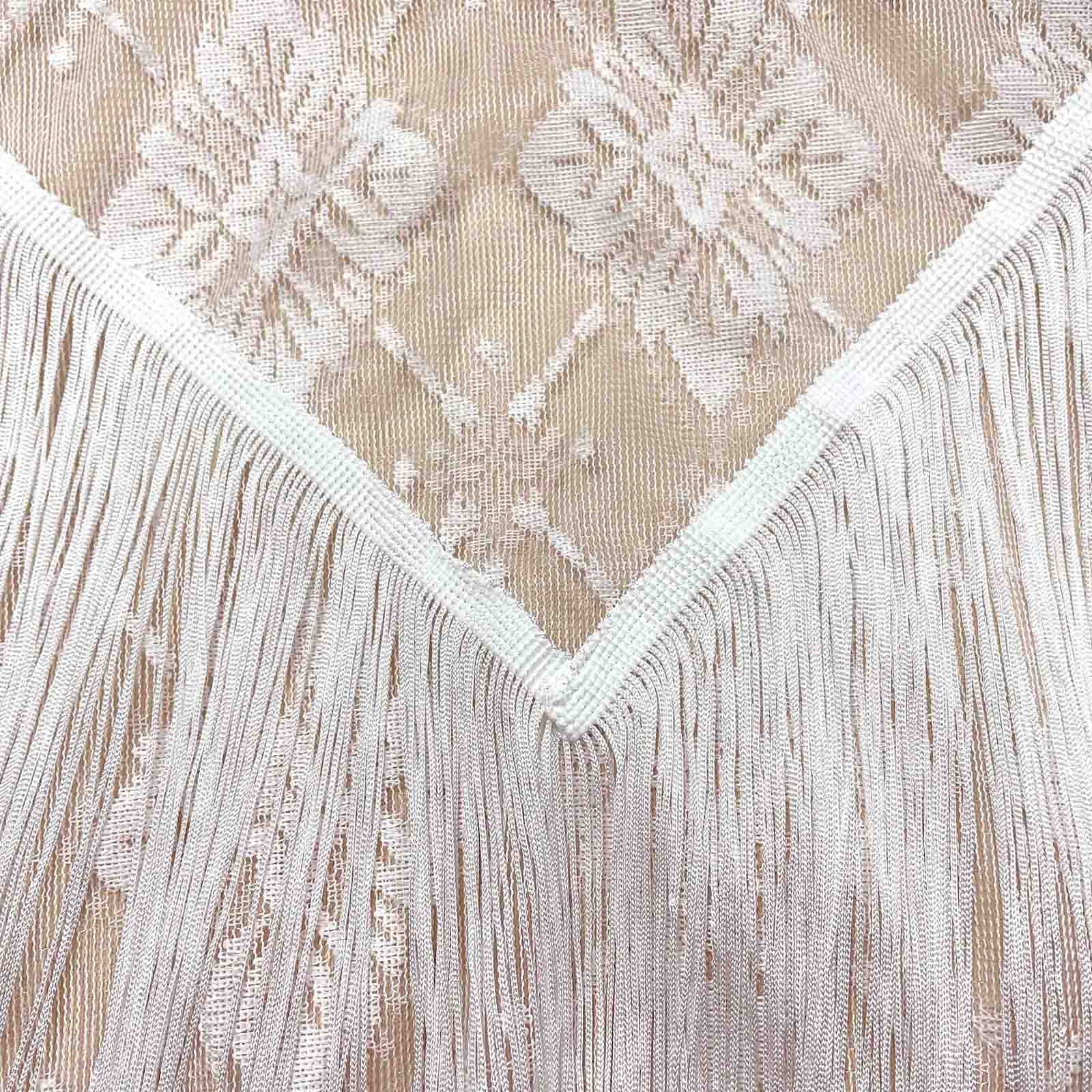 Women's Tassels Maxi Dresses White Sleeveless 1920s Flapper Dress Fringed Long Dress Elegant Party Prom Evening Dress White S