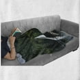 thumbnail image 5 of Sailboat Soft Flannel Fleece Throw Blanket, Sailboats on a Lake Forest Hill Yachting Countryside Coastline Nature Scenics, Cozy Plush for Indoor and Outdoor Use, 50" x 60", Green White, by Ambesonne, 5 of 5