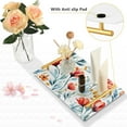 thumbnail image 4 of Ryvnso Flowers and Blue Bathroom Tray Vanity Countertop Trays Acrylic Organizer, 4 of 7