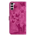 thumbnail image 6 of Wallet Case Designed for Samsung Galaxy S23 for Women,Flip Folio Cover with Butterfly Embossed PU Leather Kickstand Credit Card Holder Slots Magnetic Wrist Strap Phone Case, Rose, 6 of 13