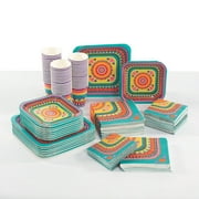 Bright Fiesta Tableware Kit for 50 Guests, Party Supplies, Cinco de Mayo, 392 Pieces