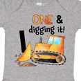 thumbnail image 4 of Inktastic One and Digging It Bulldozer 1st Birthday Boys or Girls Baby Bodysuit, 4 of 5