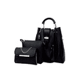 thumbnail image 1 of Set 3 Bolsas Mujer Borla Moda Cartera Crossbody Tote Hobo Pu Color negro, 1 of 3