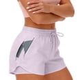 thumbnail image 2 of Women's High Waisted Running Shorts With Phone Pocket, High Split Side, Built In Liner Workout Gym Shorts, Tummy Control Compression Yoga | TruBelle,Purple 2XL, 2 of 9