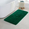 thumbnail image 1 of YHF Bathroom Rugs 24" X 47", Extra Thick & Soft Microfiber Shaggy, Machine Washable Bath Mats, Absorbent Bath Rugs, Non-Slip Rubber Backing Bath Mat for Bathroom Floor, Tub and Shower, Hunter Green, 1 of 5