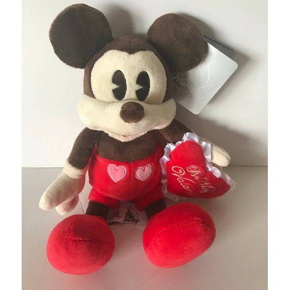 Disney Parks Mickey Mouse Be My Valentine Valentine's Day Plush New With Tags