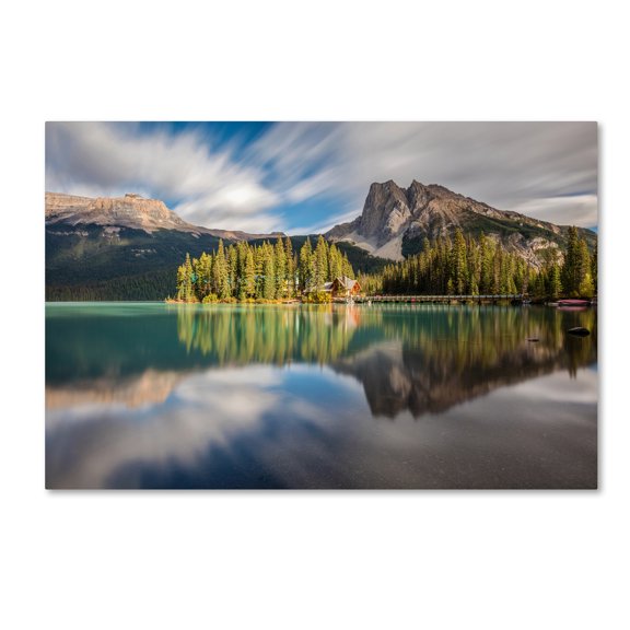 Pierre Leclerc 'Emerald Lake Dreamscape' Canvas Art 16 x 24