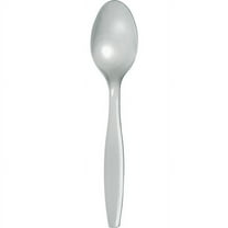 288 Count Bulk Pack Shimmering Silver Plastic Spoons