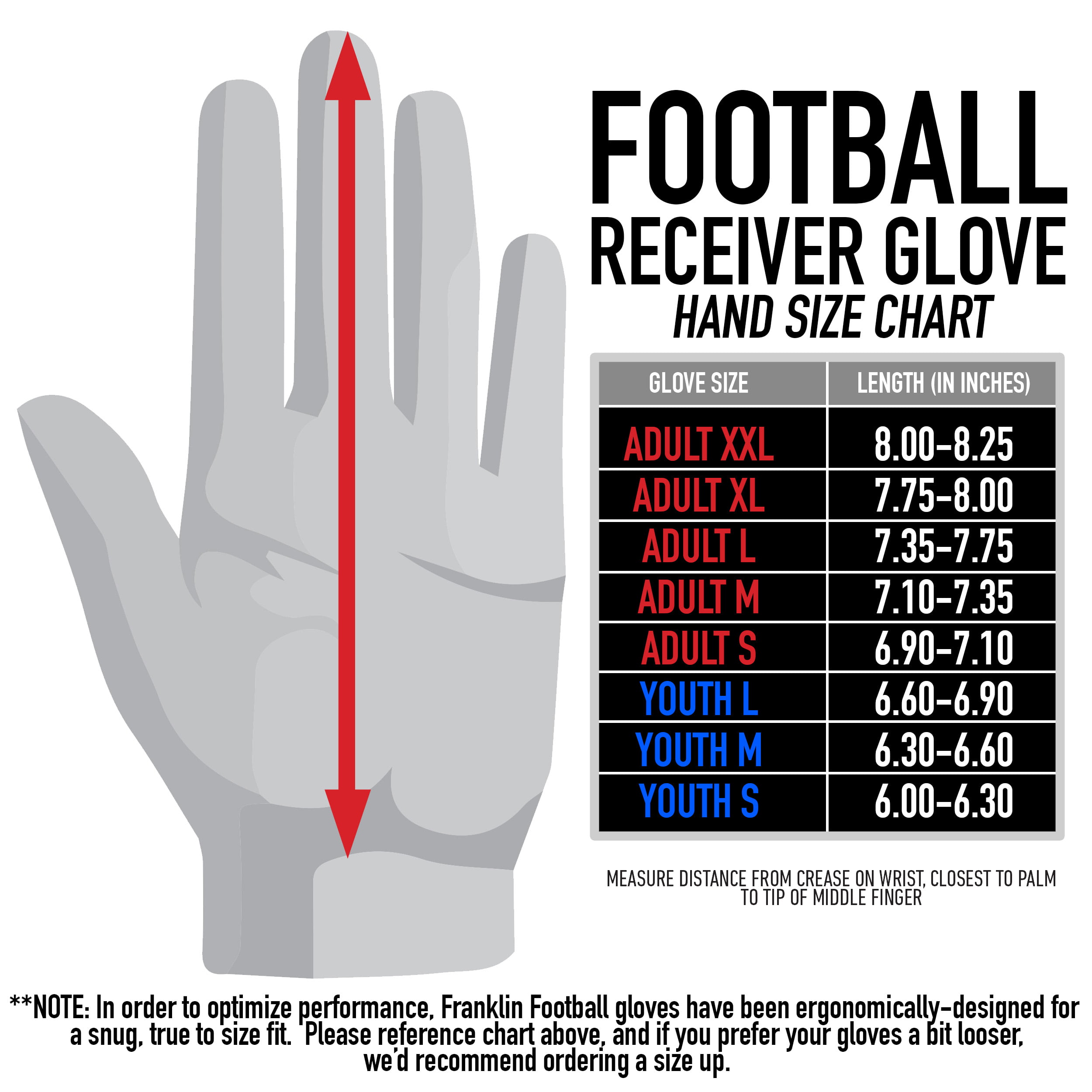 adidas football gloves size chart