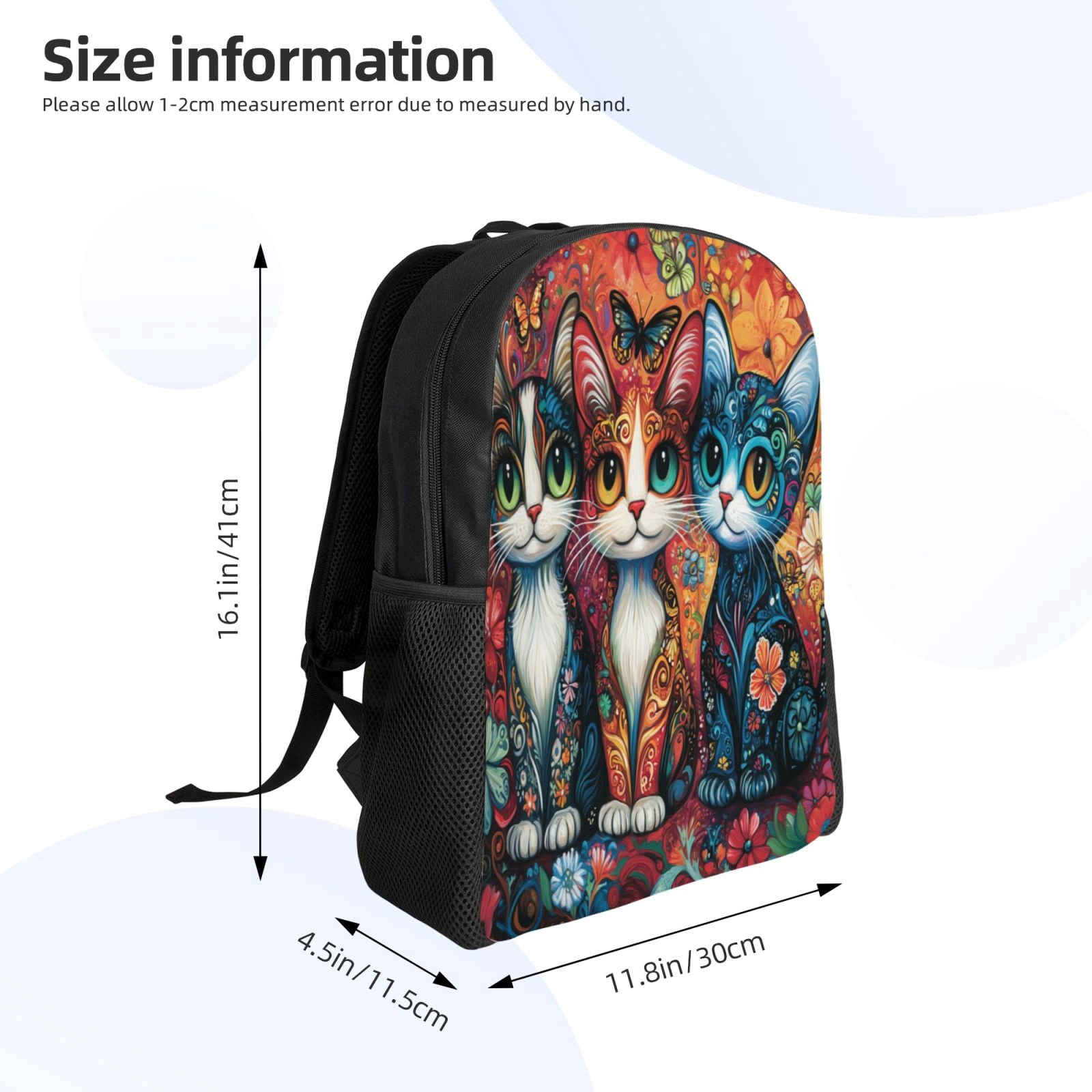 Cat Backpack Double Shoulder Backpack Durable, Spacious, Ergonomic Design for Travel, Work & Outdoor Use