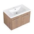thumbnail image 2 of 30 Inch Soft Close Bathroom Vanity with Single Resin Sink for Small Bathroom Offers Ample Storage and Luxury Look, 2 of 7