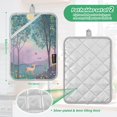 thumbnail image 6 of Yayeee Pot Holders Kitchen Heat Resistant with Pocket 7"x9.8" Cotton Oven Cooking Hot Pads, Purple Forest Scene, 6 of 7