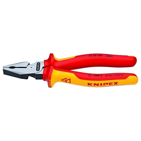 UPC: 0843221018597 | Knipex Linemans Plier 8  L Ergonomic 02 08 200 SBA