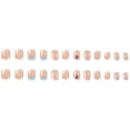 thumbnail image 2 of FCOGIN Medium Square, 24 Pieces, Pink, Blue, White, Rhinestone, Acrylic False Nail, Press on Nail, 2 of 5
