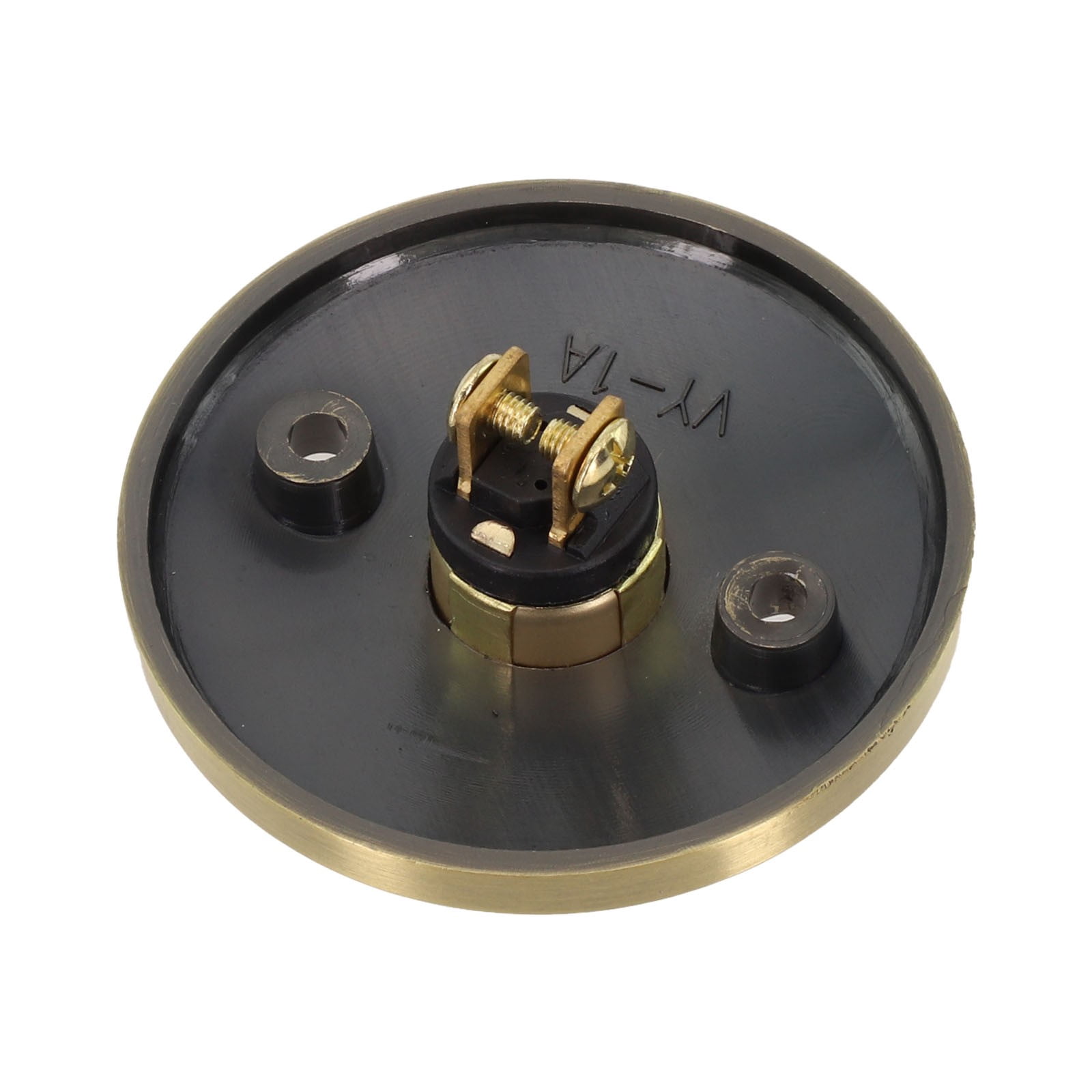 Round Iron Doorbell Button – Lighted Wired Switch, Continuous LED Glow For Night Visibility, Black, 2-Inch Diameter – Weatherproof, Easy Replacement