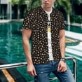 thumbnail image 6 of Lsque Flower Pattern On Black Pattern Mens Polo Golf Shirts Funny Graphics Shorts Sleeve Button Shirts Baseball T-shirt-3X-Large, 6 of 7
