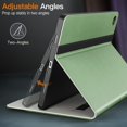 thumbnail image 4 of JETech Case for Samsung Galaxy Tab A9+ / A9 Plus 11-Inch 2023, PU Leather Business Folio Stand Protective Tablet Cover with Pocket & Straps, Multi-Angle Viewing, Auto Wake/Sleep (Green), 4 of 6