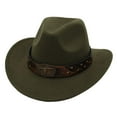 thumbnail image 3 of HNMKIU Western Cowboy Jazz Bowler Hat with Unique Cow Head Embellishment for Ethnic Style Green,One Size, 3 of 3