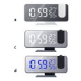 thumbnail image 4 of Reloj digital Termómetro Higrómetro Reloj Proyector Radio Temperatura Medidor de humedad, Fondo negro, Fuente blanca Inevent EL001188-02B, 4 of 7